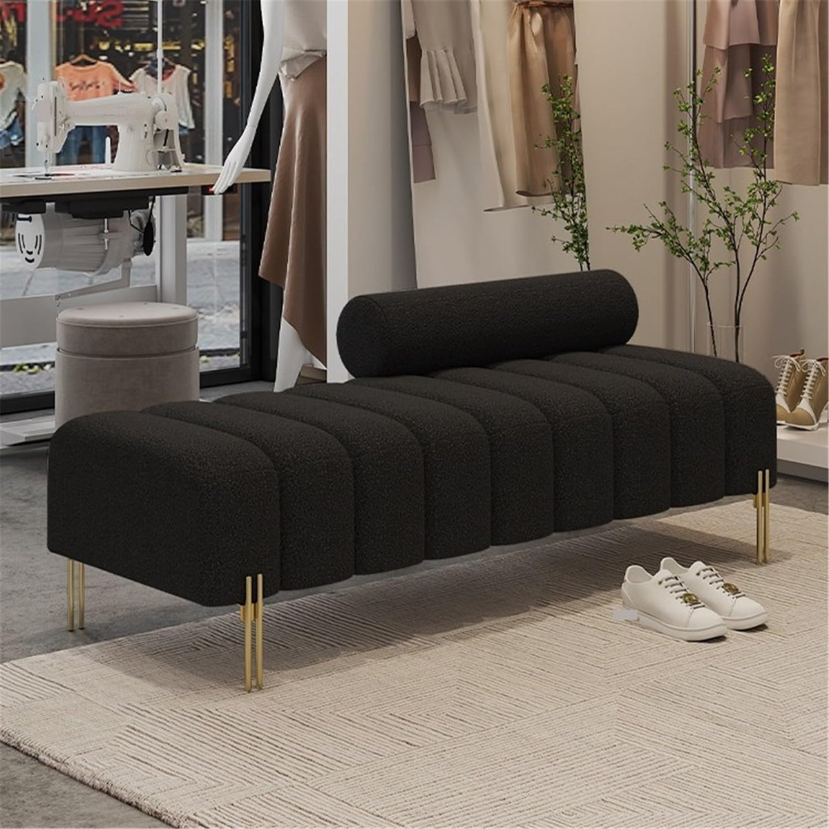 Upholstered Wooden Bedroom Bench
