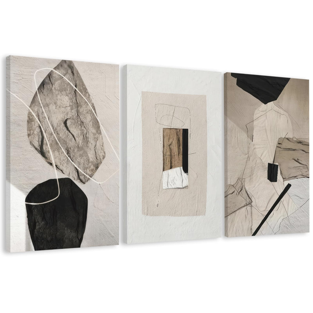 Framed Abstract Wall Art Set of Three