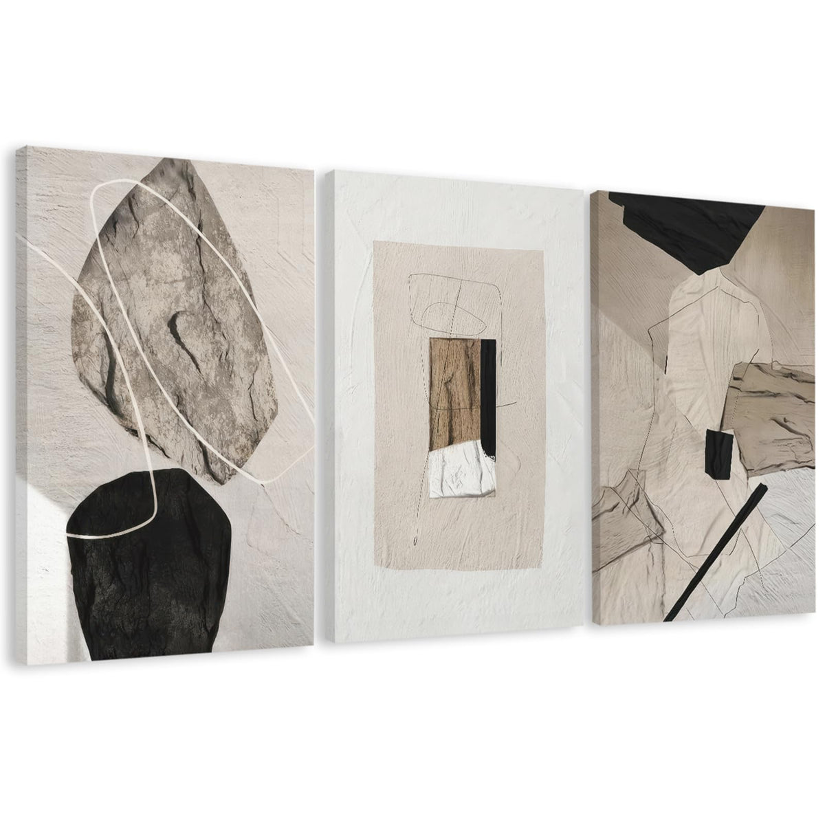 Framed Abstract Wall Art Set of Three