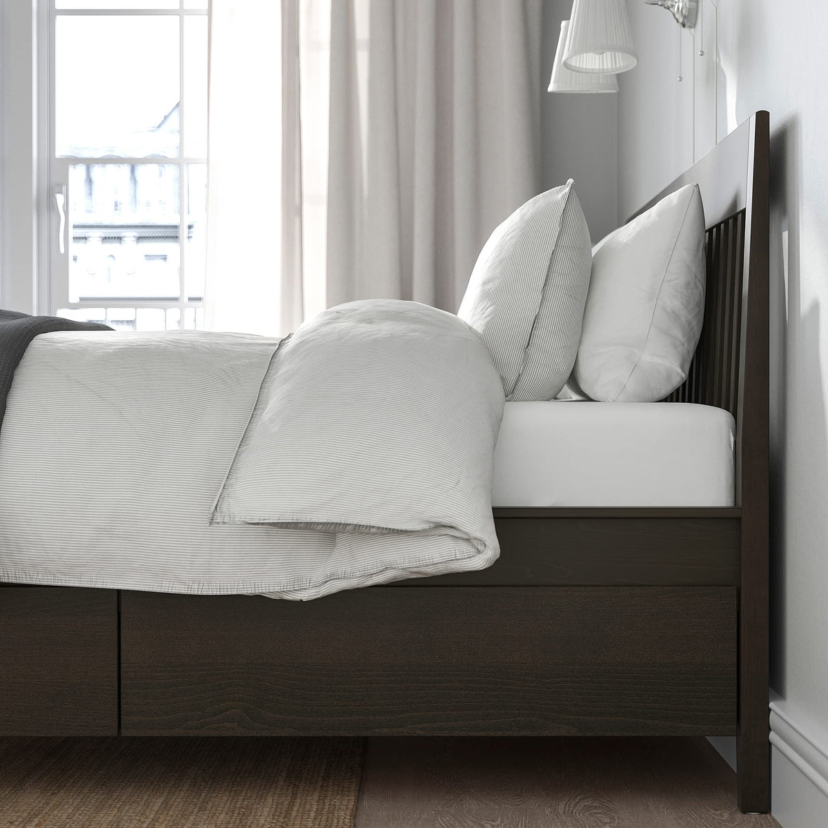 Storage Bed with Slatted Base, 160 x 200 cm