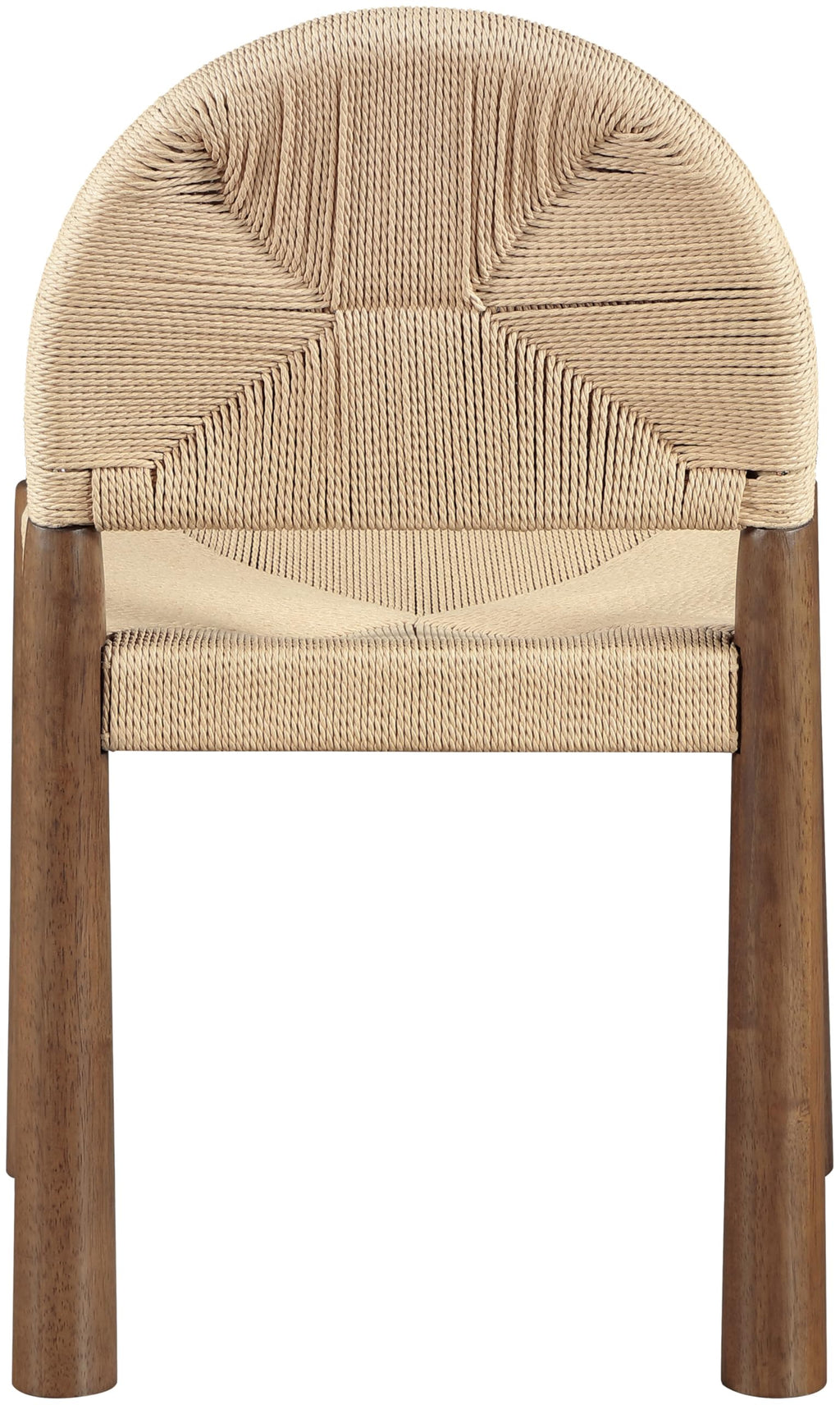Woven Seagrass Wood Dining Chairs, Set of Two
