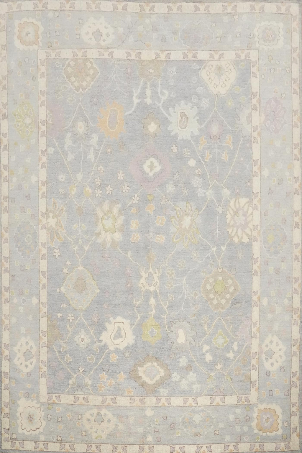 Hand-Knotted Transitional Wool Rug in Multiple Sizes