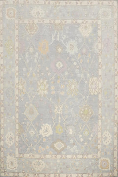 Hand-Knotted Transitional Wool Rug in Multiple Sizes