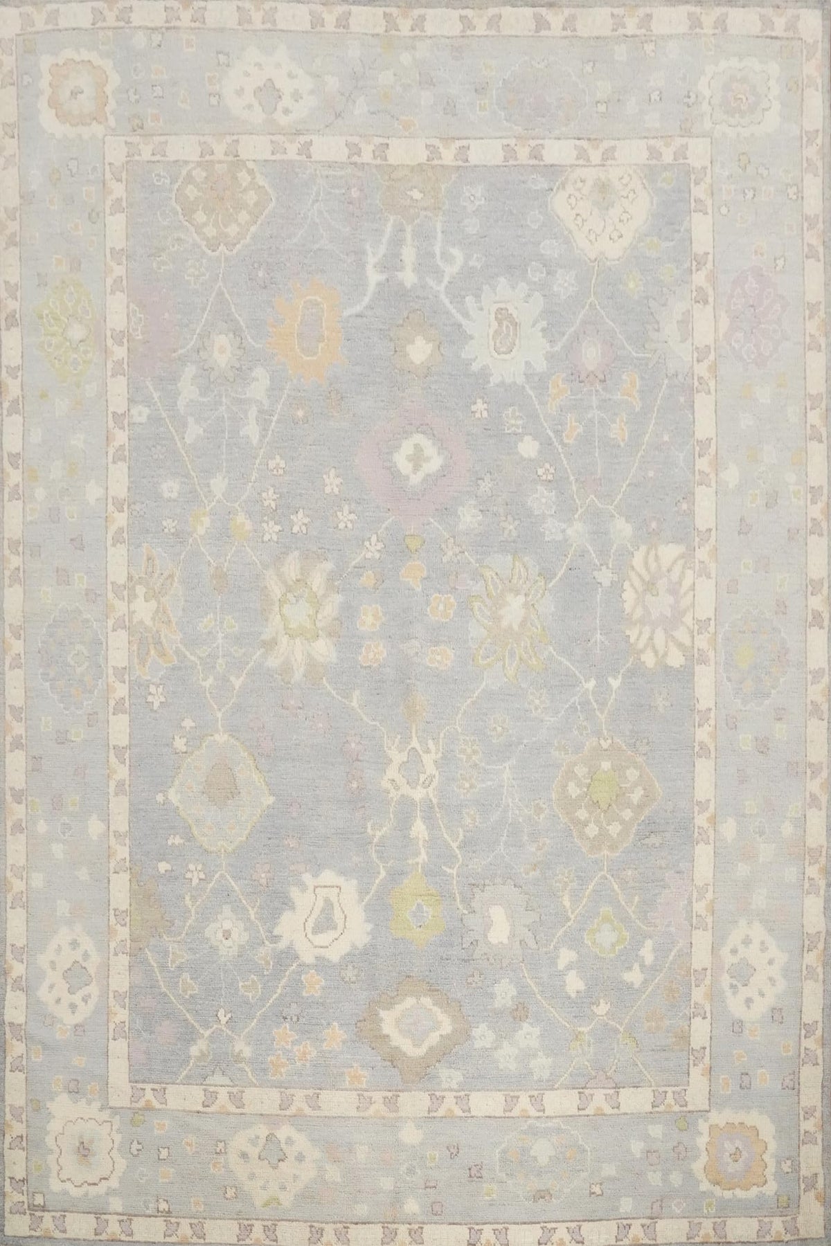 Hand-Knotted Transitional Wool Rug in Multiple Sizes