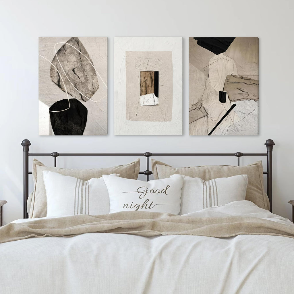 Framed Abstract Wall Art Set of Three