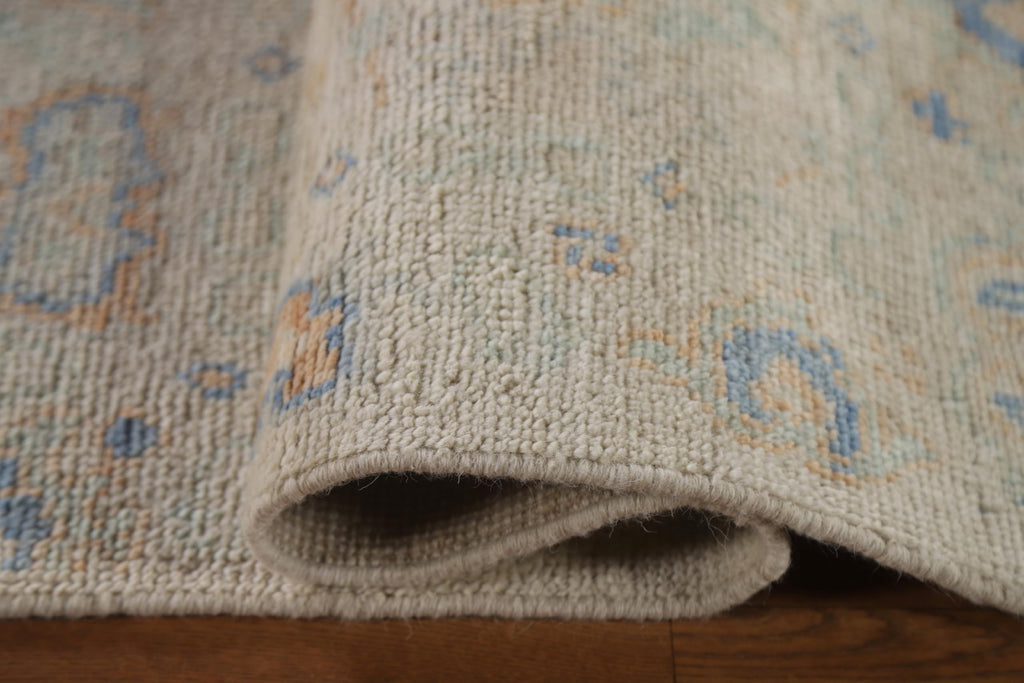 Hand-Knotted Transitional Wool Rug in Multiple Sizes