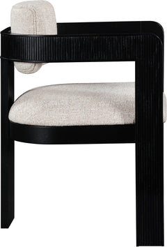 Upholstered Wood-Frame Dining Chairs, Set of Two