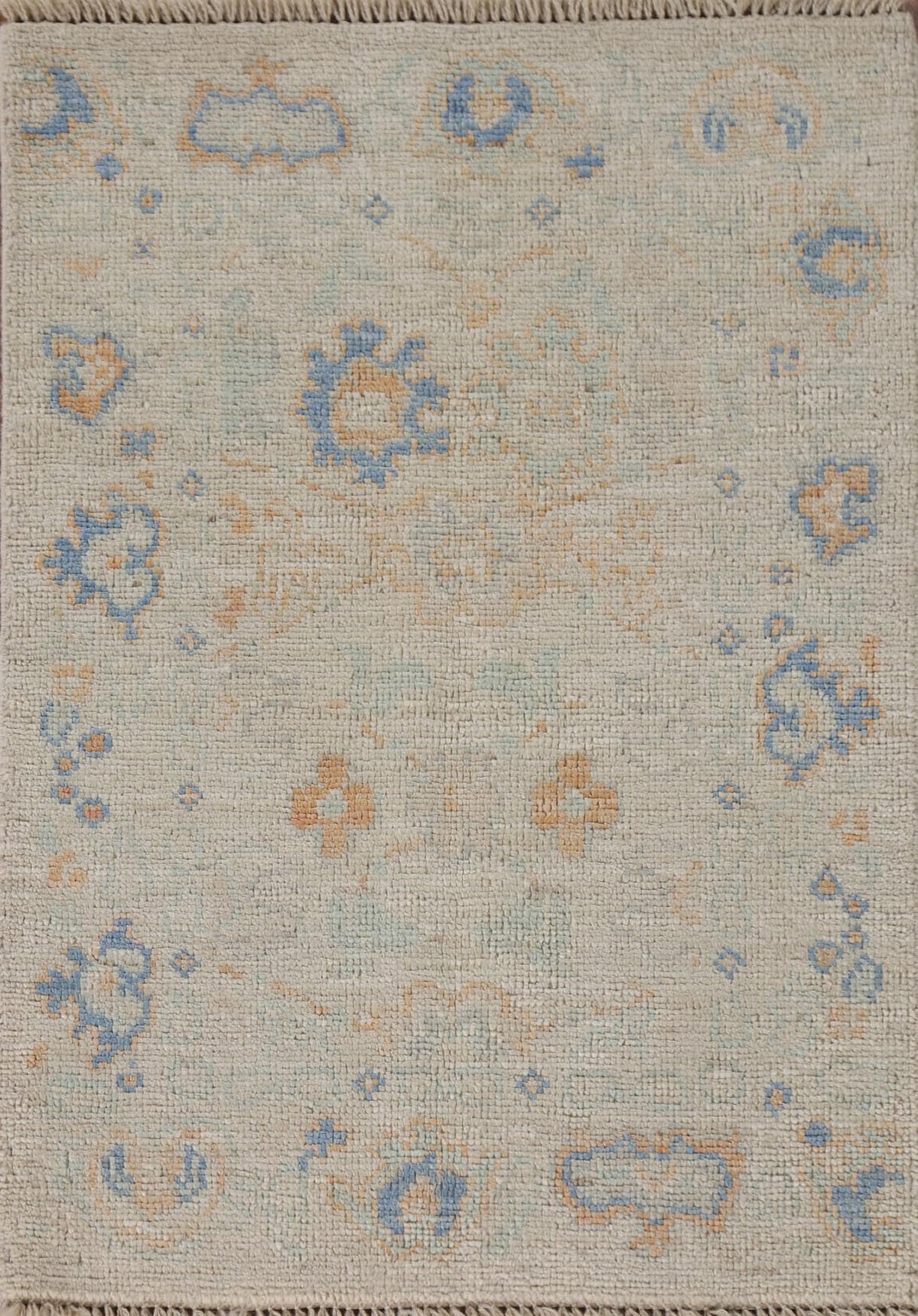 Hand-Knotted Transitional Wool Rug in Multiple Sizes