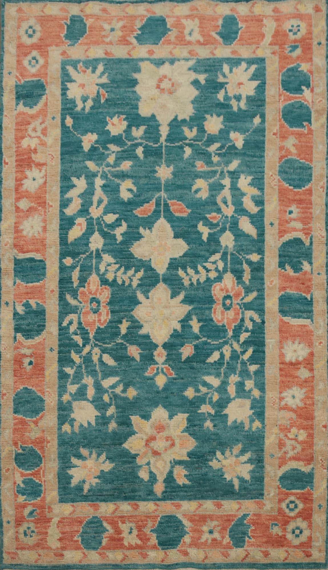 Hand-Knotted Transitional Wool Rug in Multiple Sizes
