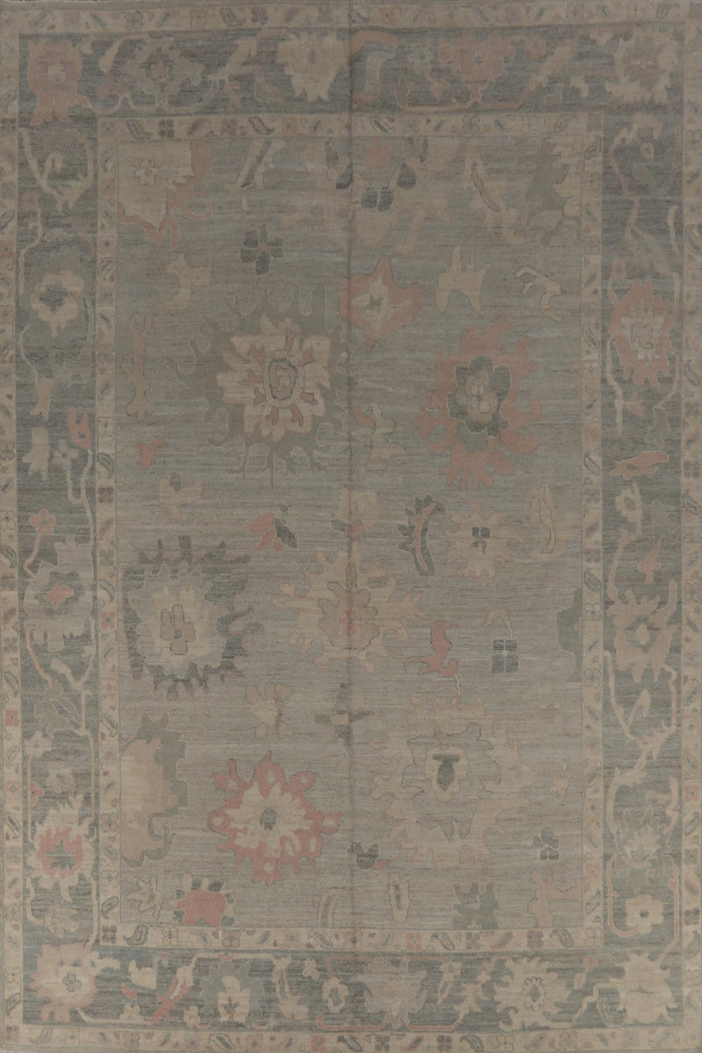Hand-Knotted Transitional Wool Rug in Multiple Sizes
