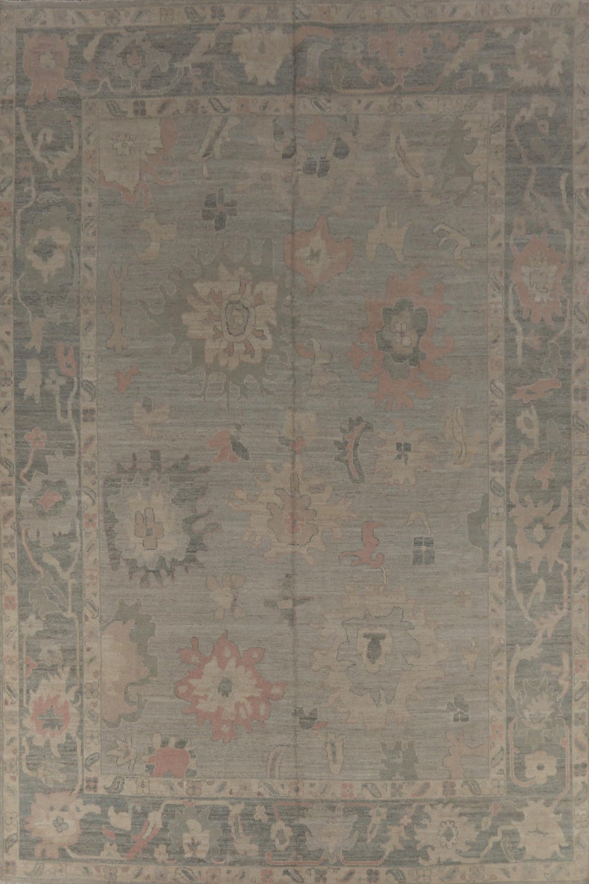 Hand-Knotted Transitional Wool Rug in Multiple Sizes