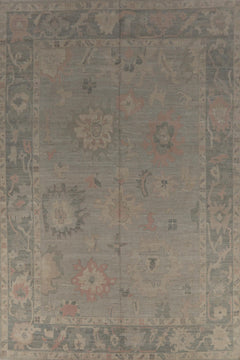 Hand-Knotted Transitional Wool Rug in Multiple Sizes