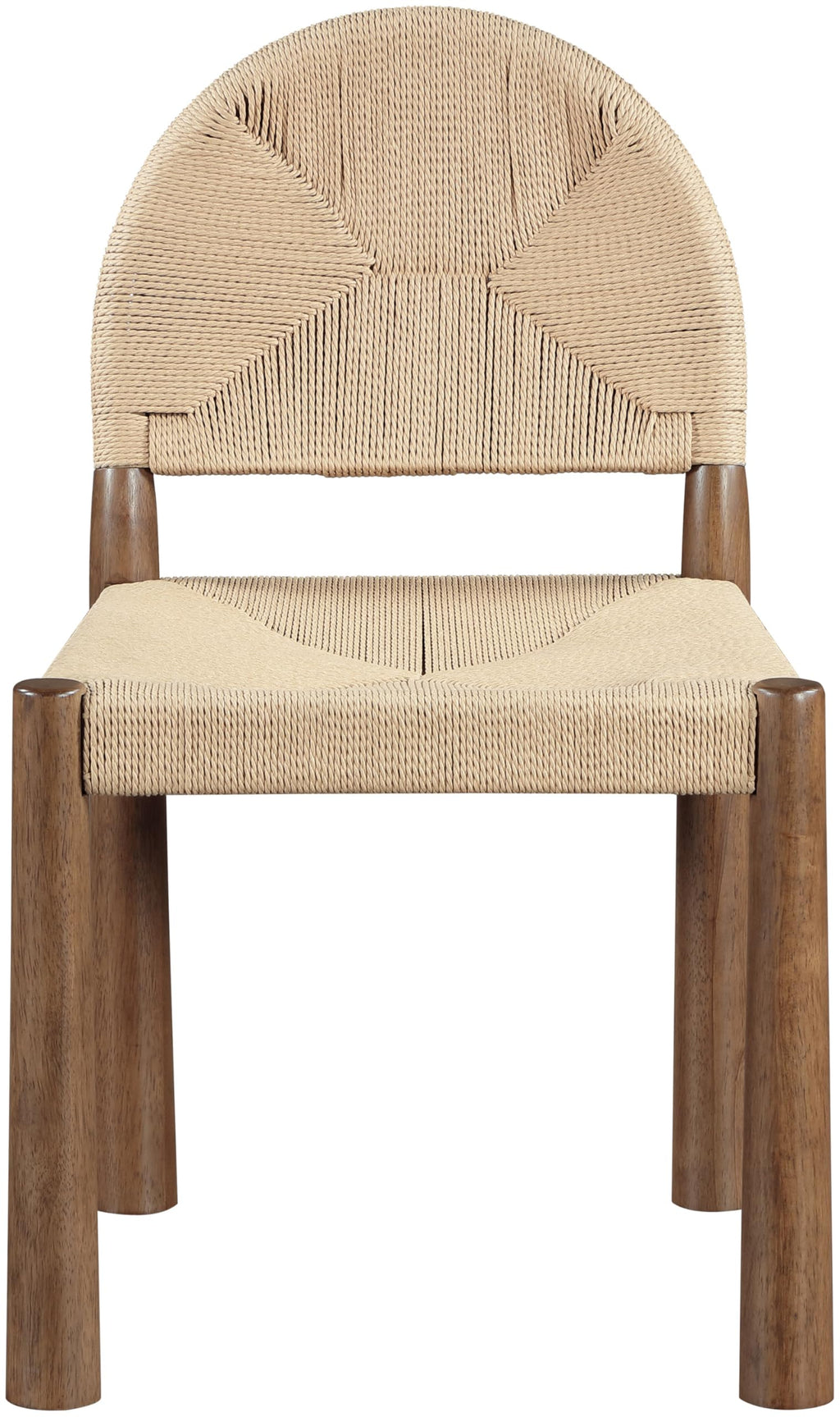 Woven Seagrass Wood Dining Chairs, Set of Two