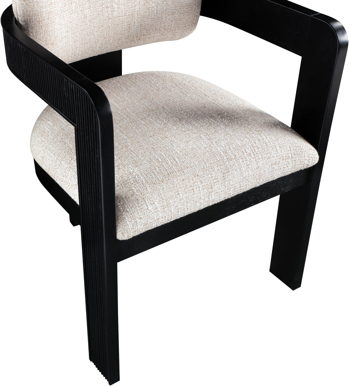 Upholstered Wood-Frame Dining Chairs, Set of Two