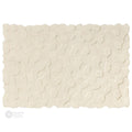 Cream Hand-Tufted Wool Rug with Pebble Texture