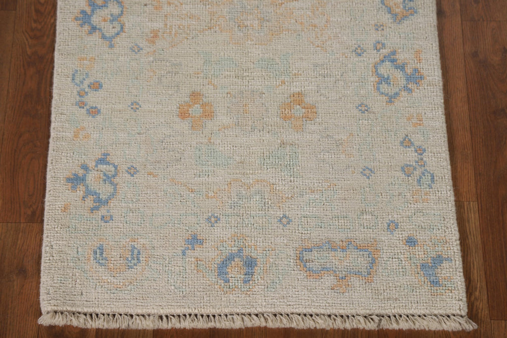 Hand-Knotted Transitional Wool Rug in Multiple Sizes