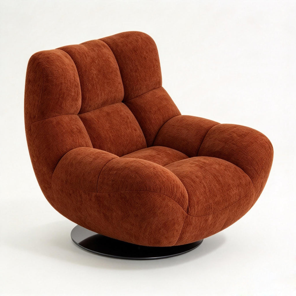 Plush Accent Chair and Ottoman Set
