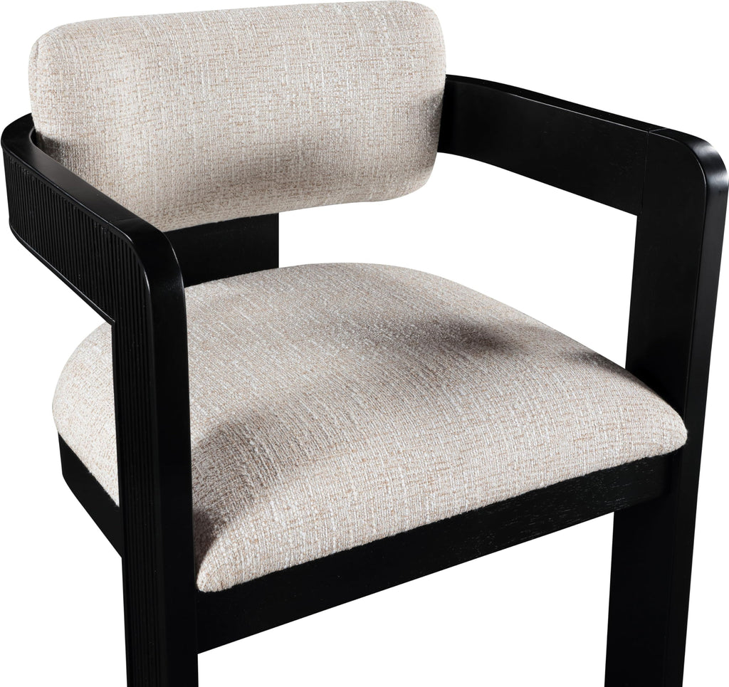 Upholstered Wood-Frame Dining Chairs, Set of Two